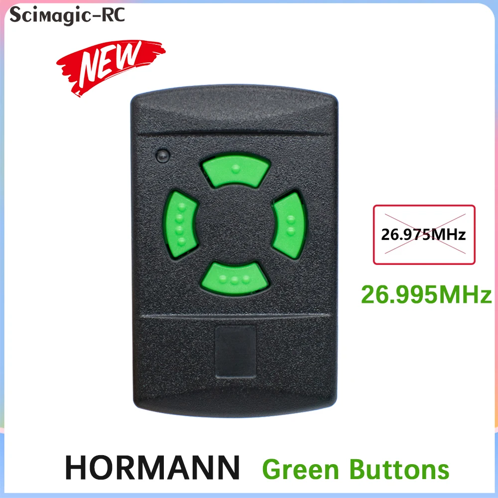 26.995 MHz HSM4 Garage Door Opener for 4 Green Button 26.995MHz Handheld Transmitter Garage Door Remote Control