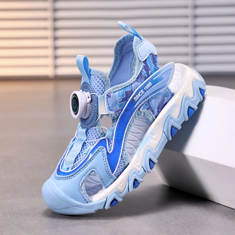 

Kids Summer Sandals Fashion Outdoor Games Walking Thick Soled Anti Prick Toe Protection Quick Drying Casual Sandals for Children