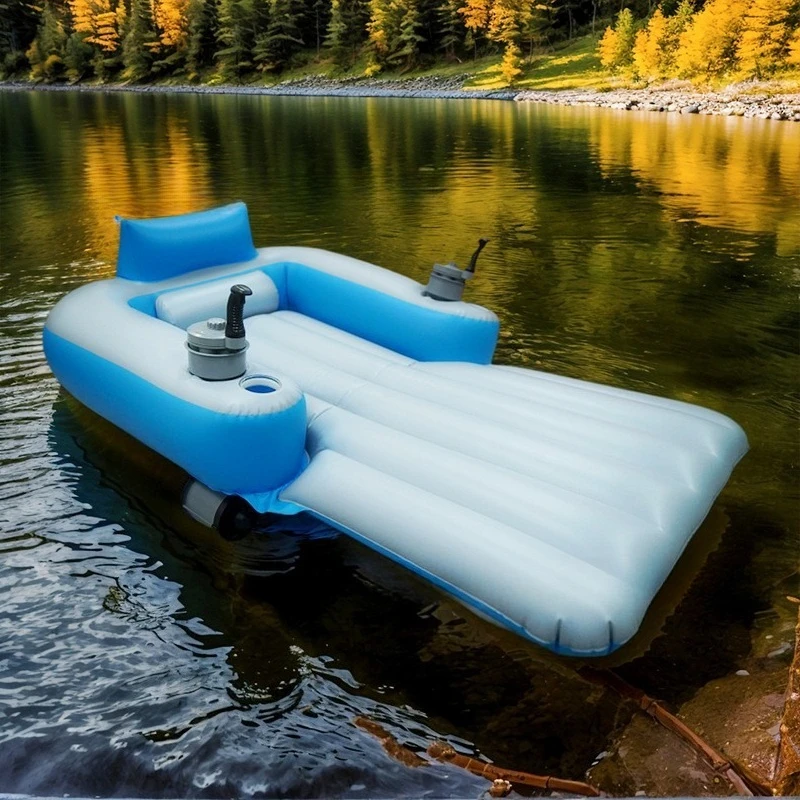 Water Inflatable Automatic Floating Row Built-in Propeller Sunshade Floating Row 360 Degree Floating Bed Outdoor Swimming Pool