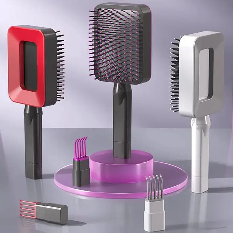 

3 Color Elegant Air Cushion Styling Brush Set With Claws Scalp Massage & Detangling Anti-Static Technology for Smooth Shiny Hair