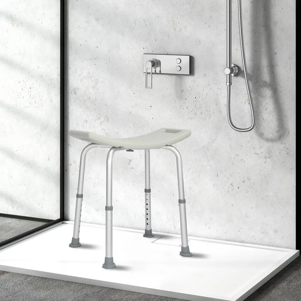 Gray shower chair 7 high adjustable bathtub stool