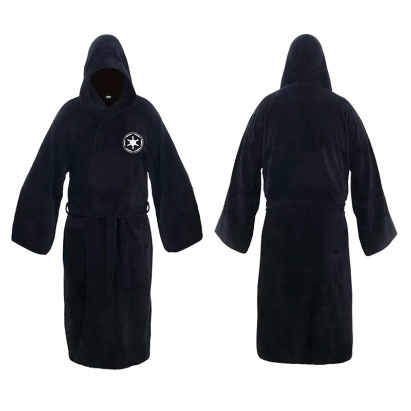 الفانيلا الذكور مع مقنعين سميكة ستار روب للنوم جيدي الإمبراطورية الرجال البشكير الشتاء طويل رداء رجالي أردية الحمام Homewear if;3