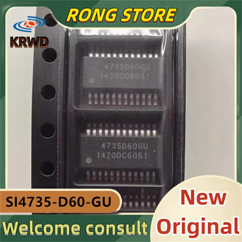 5PCS 4735D60GU New and Original SI4735-D60-GU SI4735-D60-GUR SSOP-24