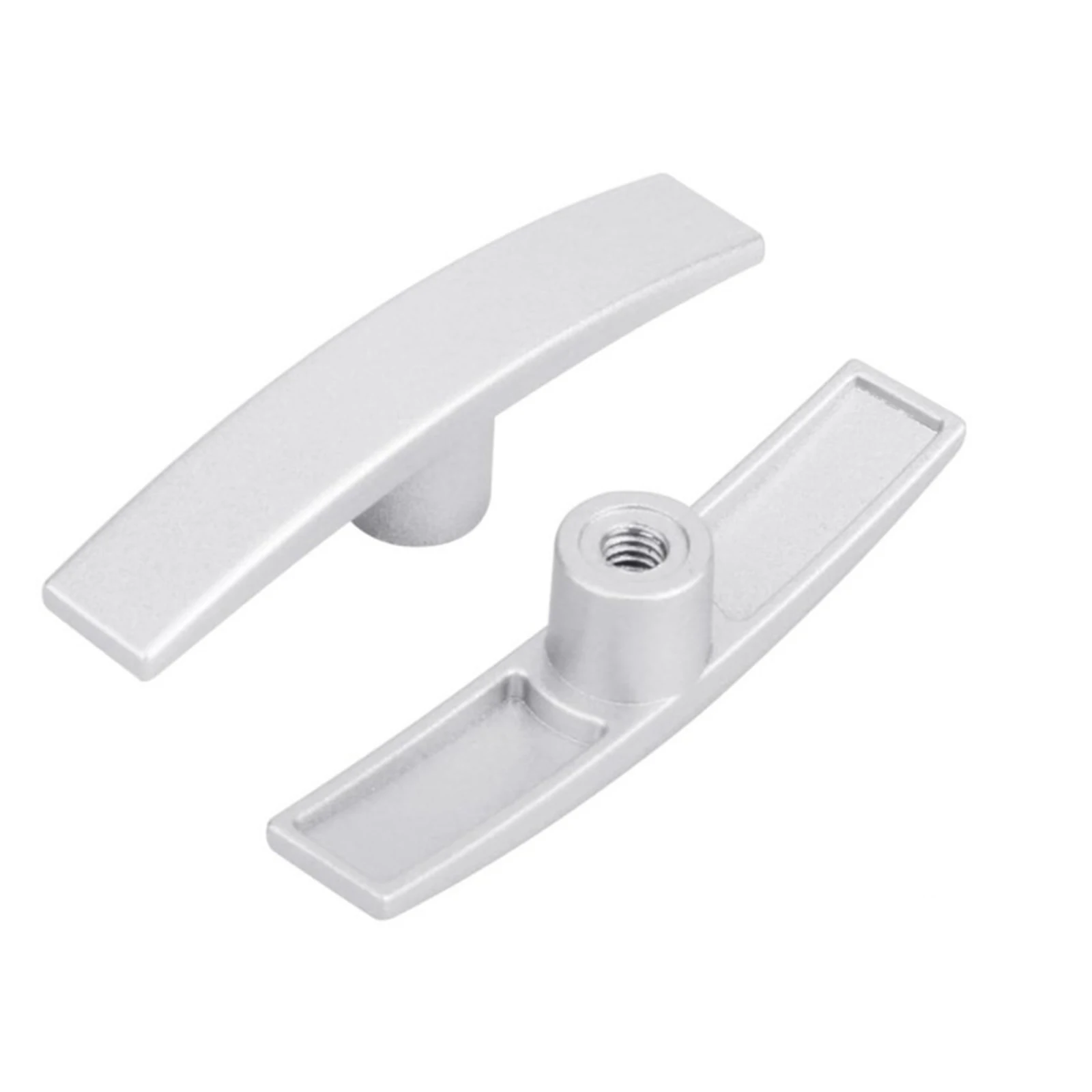 

2 PCS Silver Aluminum RV Waste Valve Handles T1003-6MN Replacement for Camco Valterra Camper Dump Valve T Handles Fits 1 1/2''