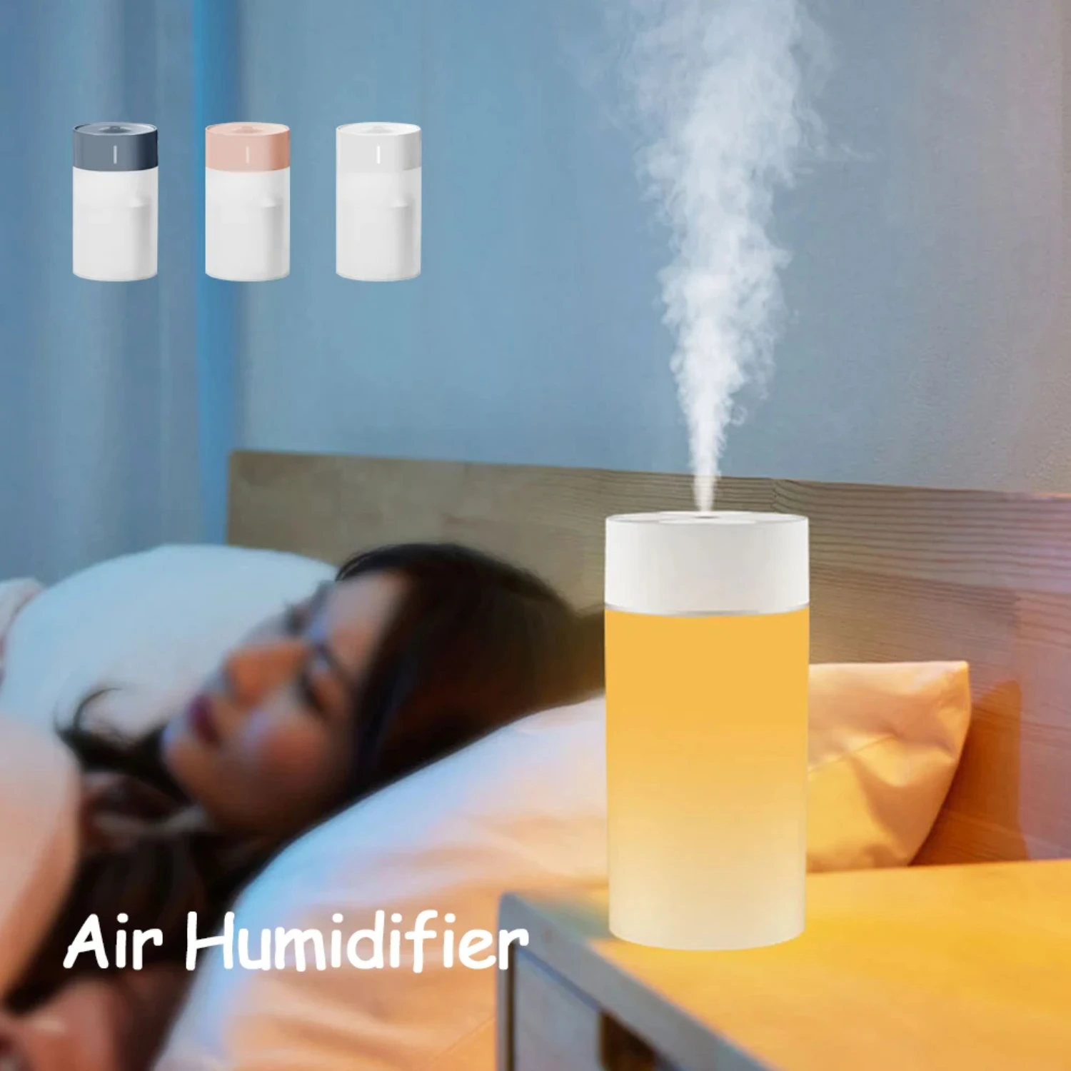 Romantic Mini 260ML USB Essential Oil Diffuser with LED Lamp, Ultrasonic Air Humidifier and Car Purifier - Anion Mist Maker