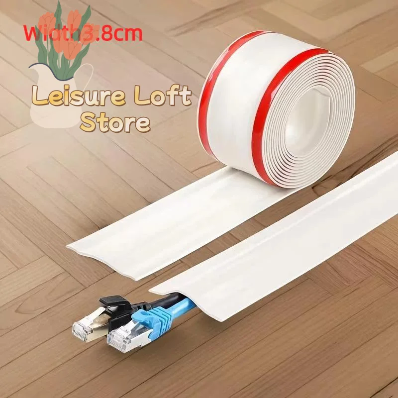 Flame Retardant Self Adhesive Cable Concealer Soft PVC Floor Cord Cover for Home Office Cafe