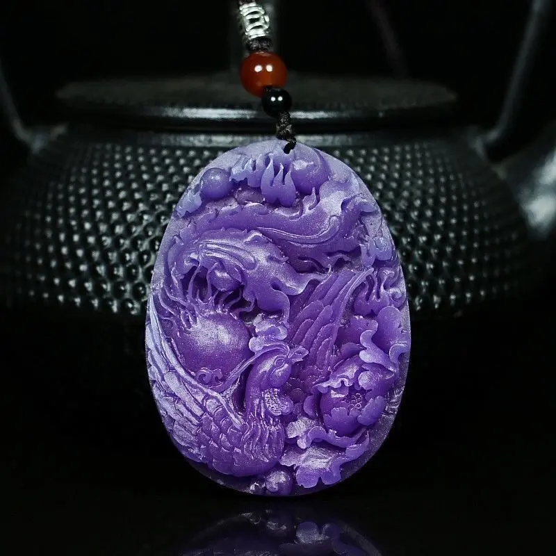 Violet Phoenix Play Peony Lucky Pendant Men's and Women's