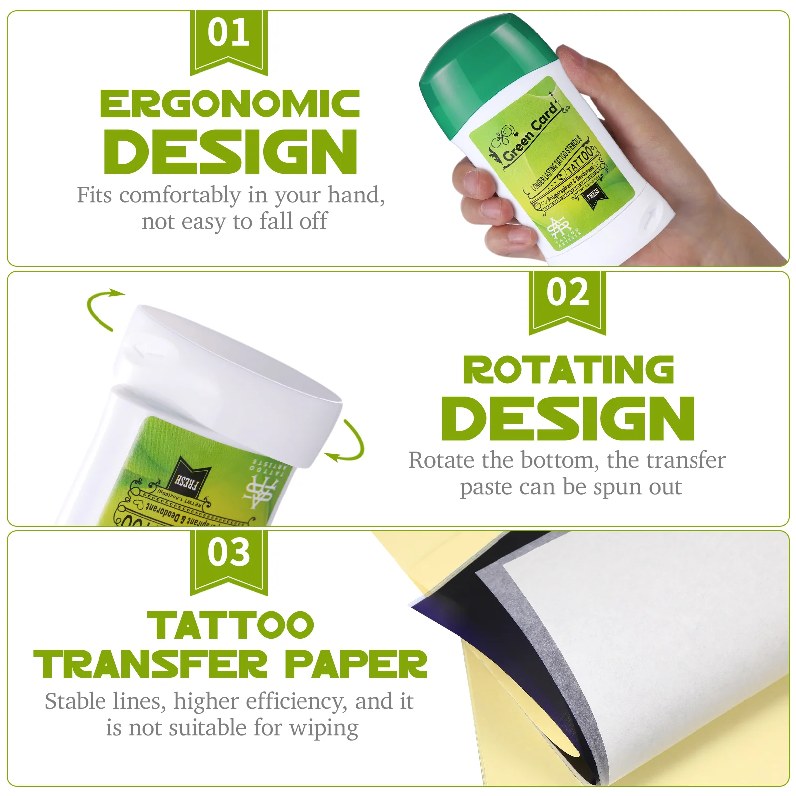 Tattoo Transfer Stick Tijdelijke stencil Papierbenodigdheden Set Accessoires Kit voor beginners en gel