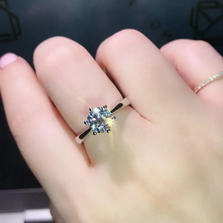 Premium adjustable open-end ring crafted from electroplated alloy in white gold tone featuring hexagonal geometric silhouette —