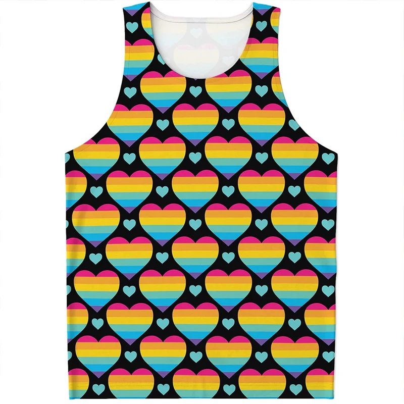 

Colours Graphic Tank Top 3D Printed Gym Clothing Men Summer Streetwear Basketball Vest Quick Drying Sleeveless T-Shirt Y2k Tops