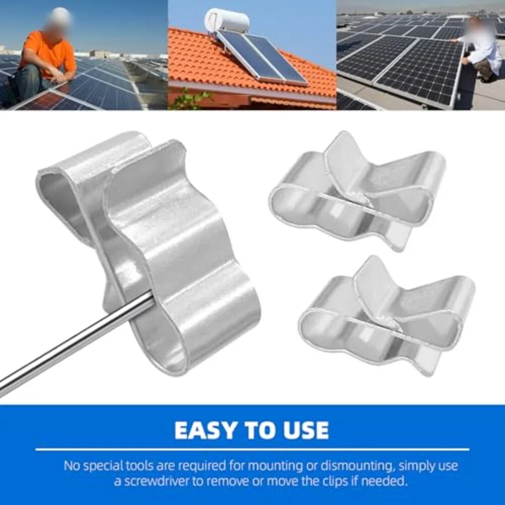 

150PCS Stainless Steel Trailer Wiring Clamps Solar Panel Cable Clamps For Boat Household Improvement Solar Power Replacement