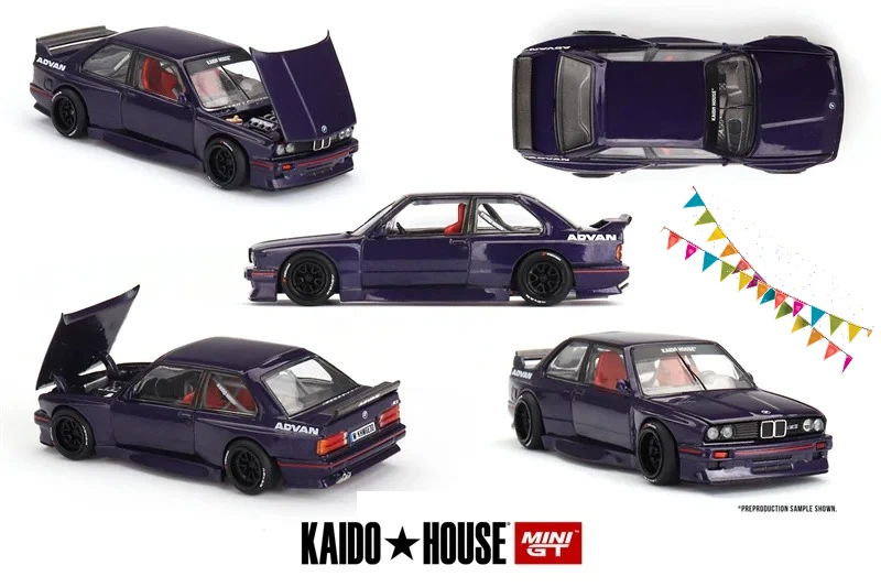 Prévente Kaido House x MINI GT 1:64 M3 GT V2 violet moulé sous pression modèle de voiture Miniature cadeaux