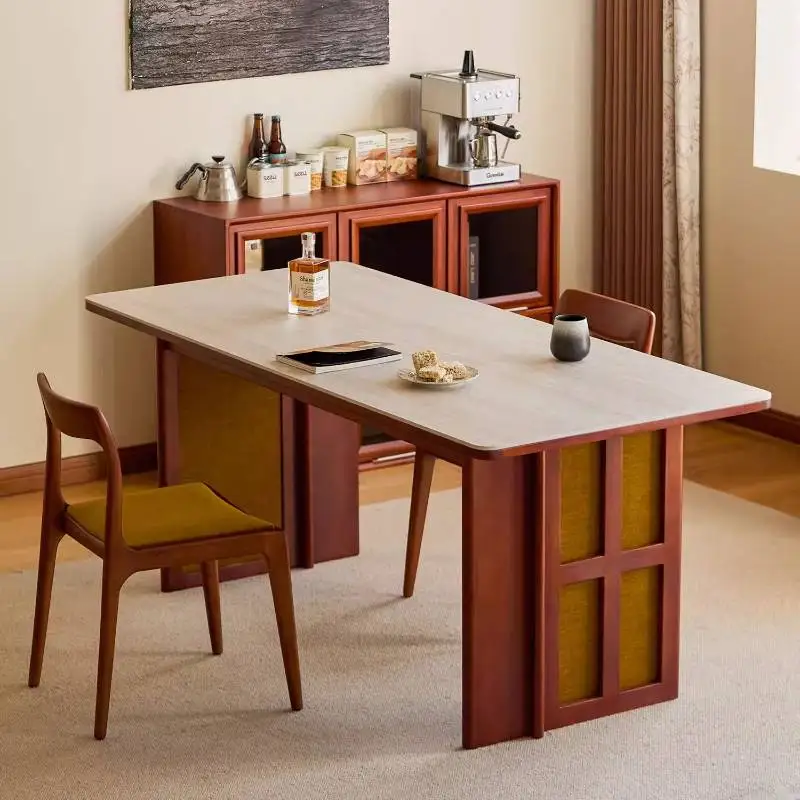 

Heater Nordic Table Multifuctional Storage Base Italian Modern Dining Table Extendable Luxury Mesas De Restaurante Furniture