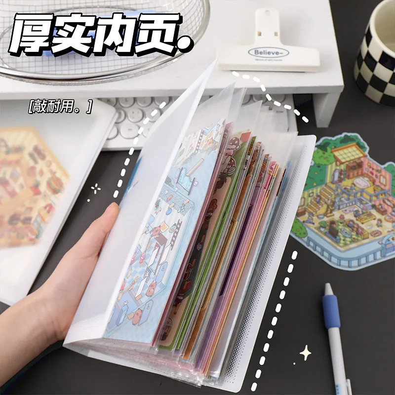 Card Lover A4 A5 Landscape Stickers Binder File Stationery Storage Album Card Ticket Sleeve Collection Clear Book 20/40pcs