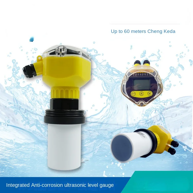 integrated ultrasonic level gauge anti-corrosion ultrasonic level sensor