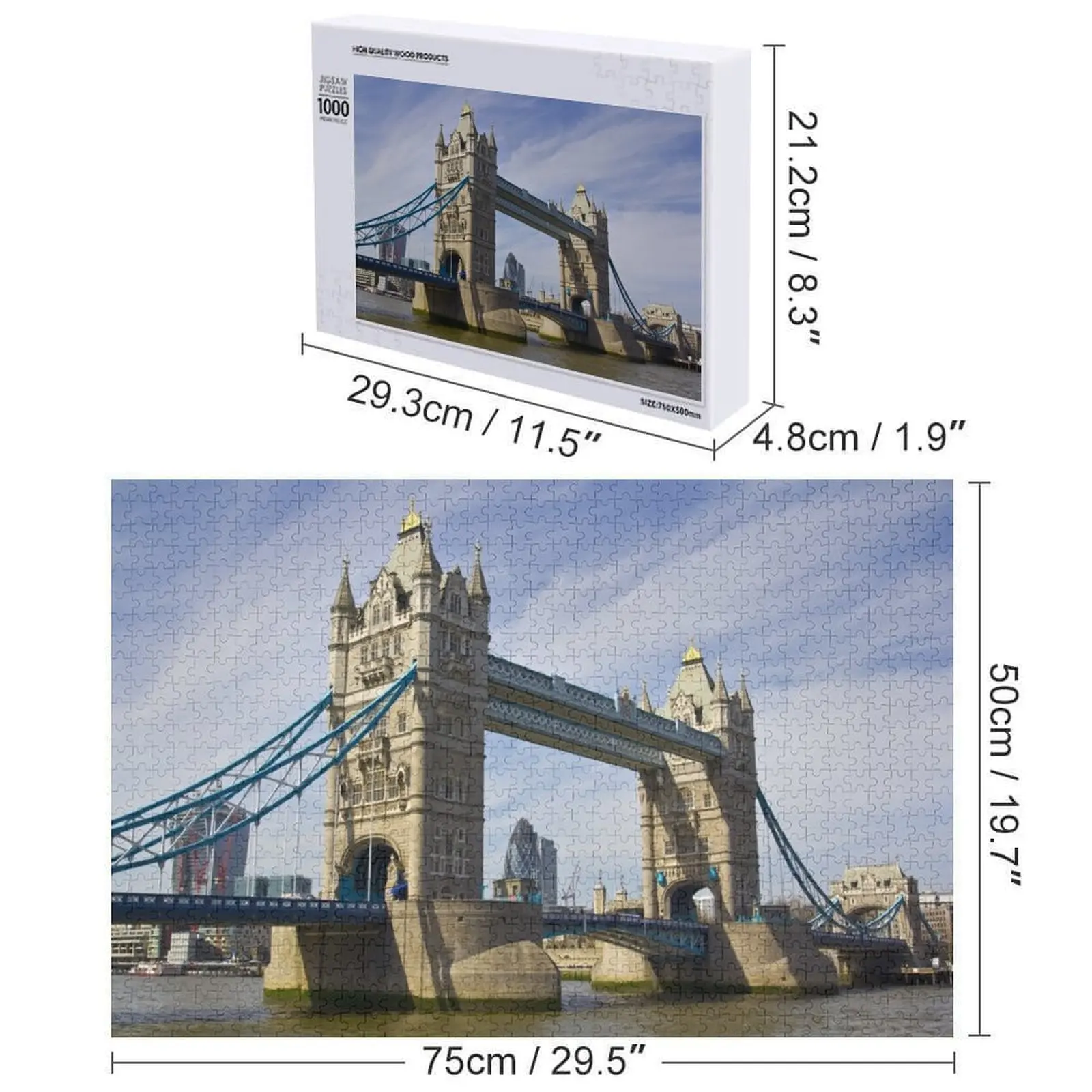 タワーブリッジ ロンドン ジグソーパズル 子供向けにカスタマイズされた子供向けの斬新なおもちゃ 2022 大人の木製パズル