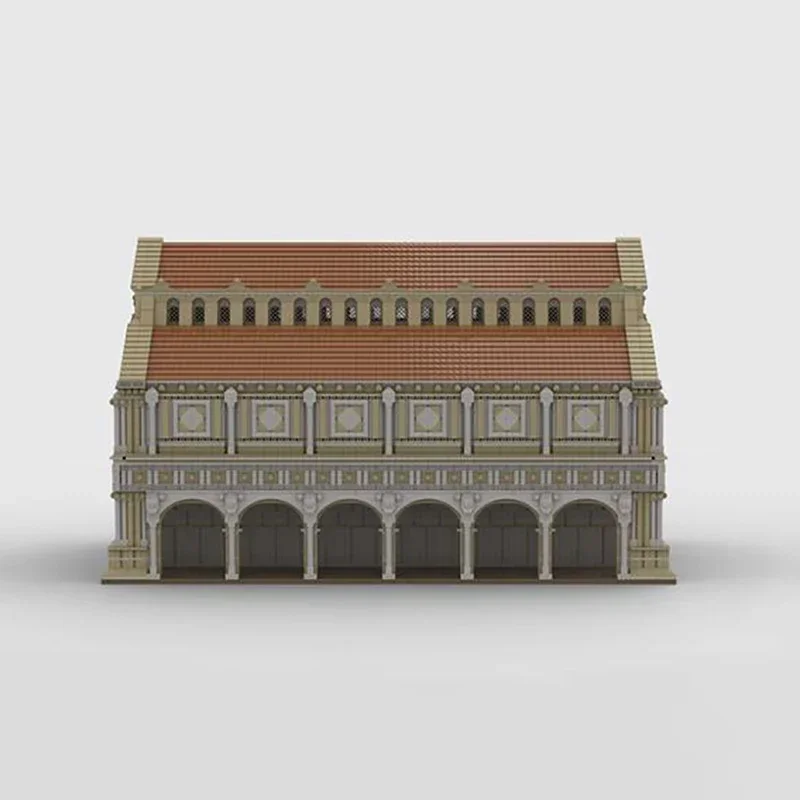 City Street View Series Moc Building Bricks Ancient Roman Basilica Model Building Technology Modular Block DIY Toy Holiday Gifts