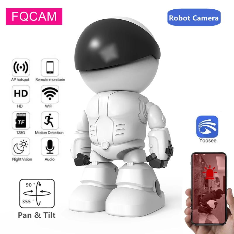 

YOOSEE 2MP Robot WIFI Camera Indoor Baby Monitor Two Ways Talk Motion Detection Infrared Home Security Wireless Smart Camera