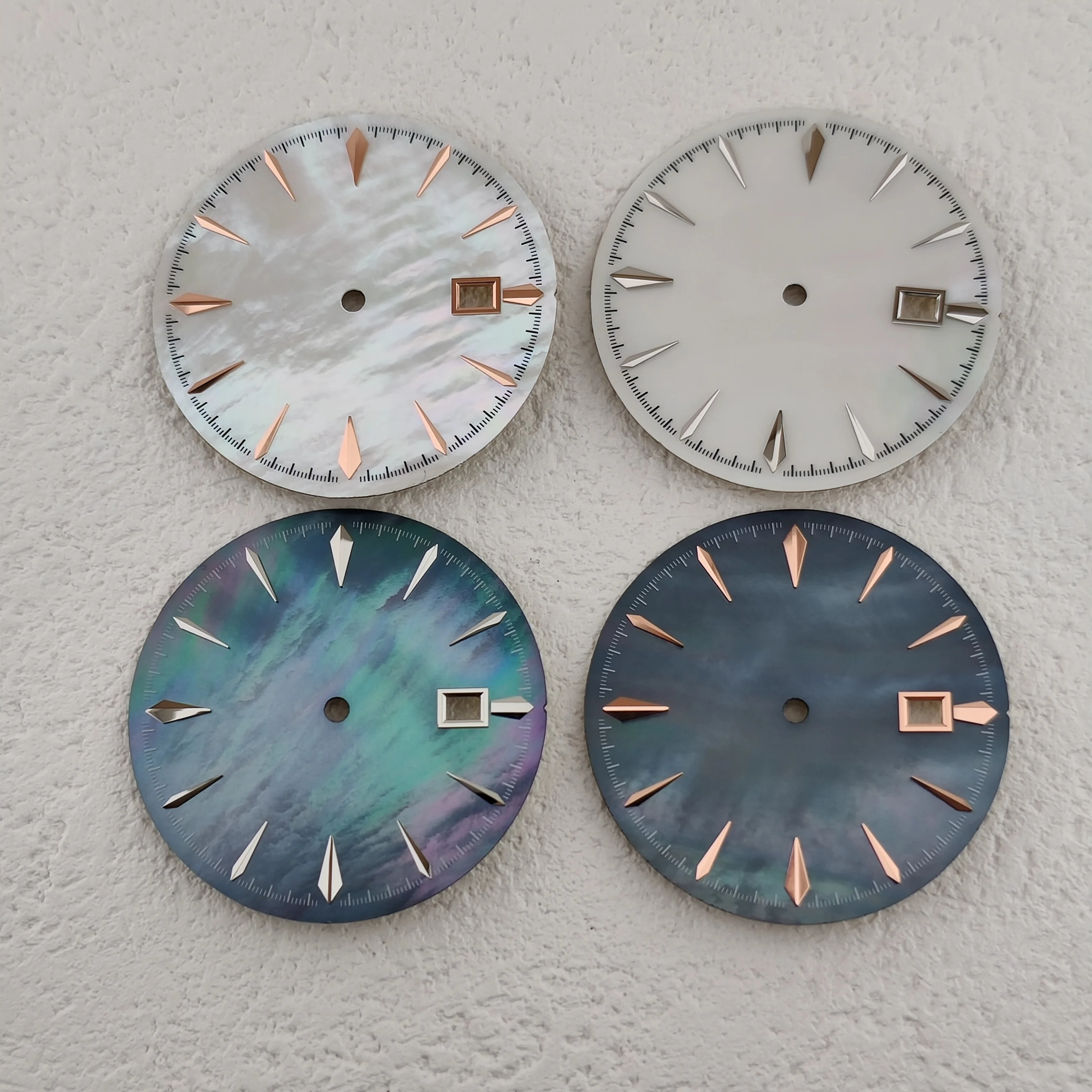 

NH35 Dial 35mm Pearl Texture Watch Face Replacement Accessory Compatible with NH35 Automatic Mechanical Movement