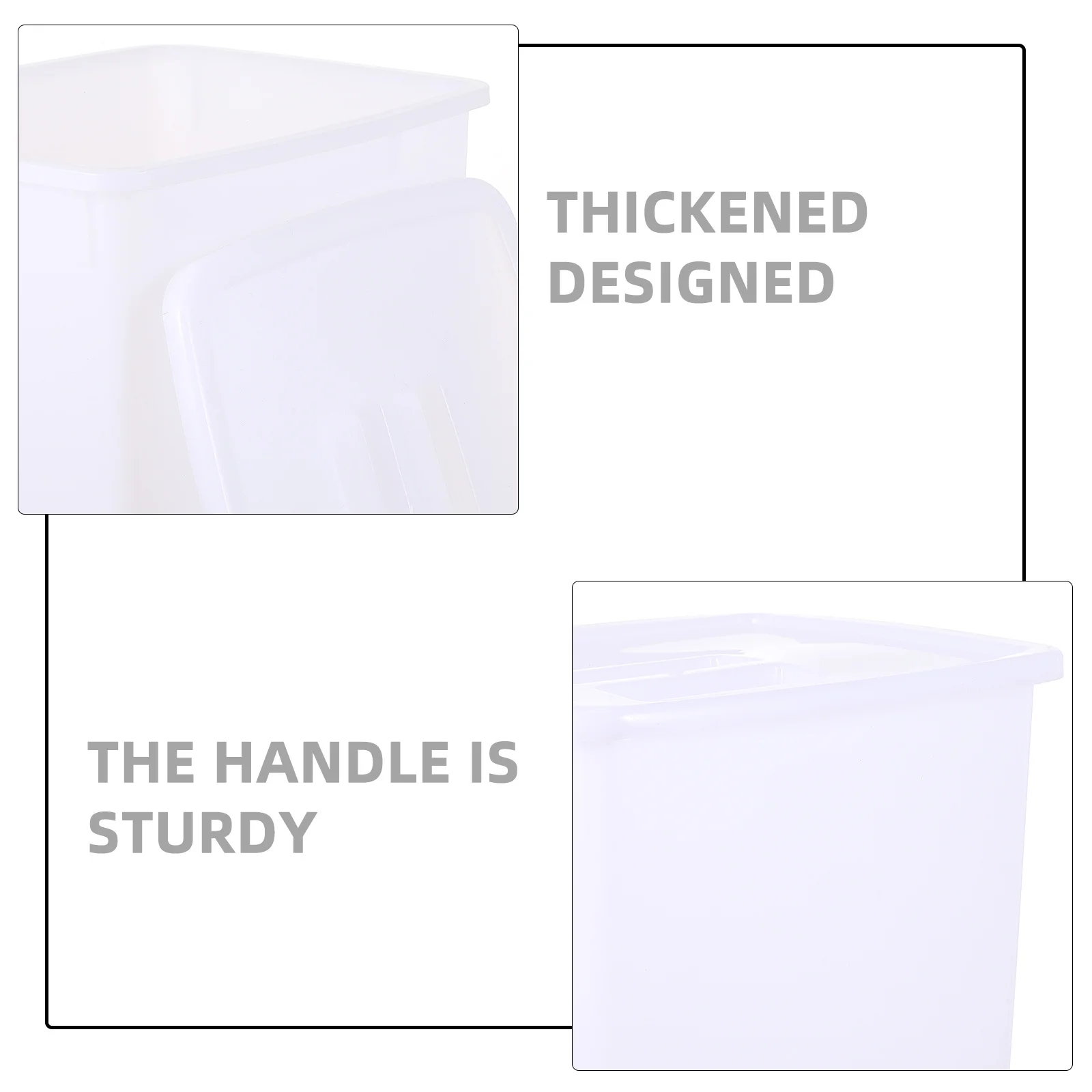 

White Thickened Plastic Water Bucket Milk Barrel Thickened Storage Container Food Safe Holder for Water and Cold Drink