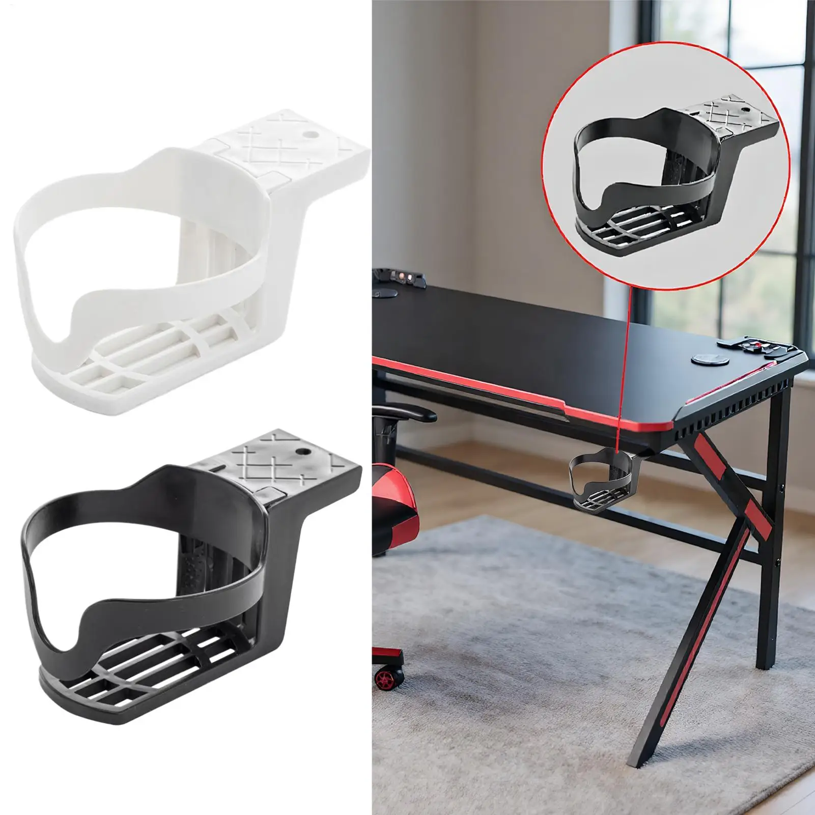 

Универсальный настольный держатель для чашки с защитой от проливания, кружка для напитков, зажим для хранения бутылок, органайзер для очков для дома, класса, спальни, стола