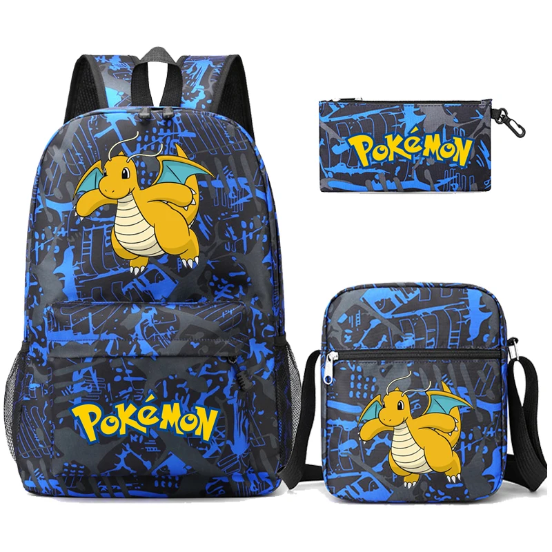 Pokemon Pikachu plecak Anime plecaki torba kartonowa nastolatkom studentka dziewczyna Charmander tornister o dużej pojemności