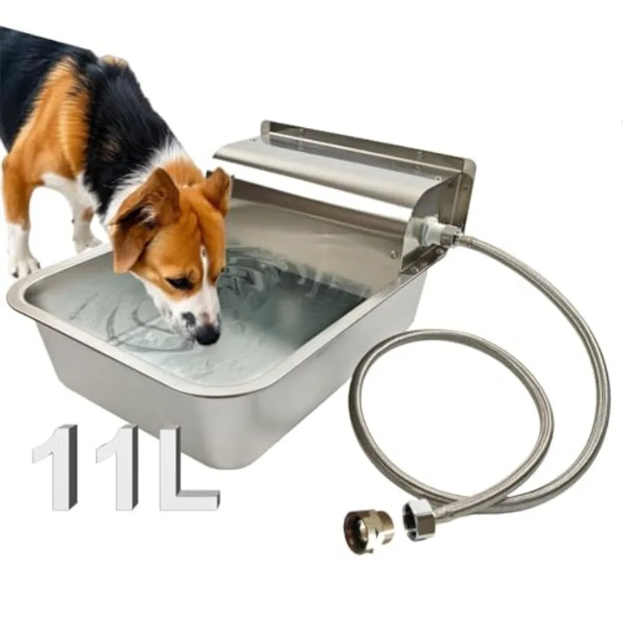 

Автоматическая поилка для собак, уличная поилка для собак из нержавеющей стали 304, автоматическая подача воды, подходит для собак крупных пород