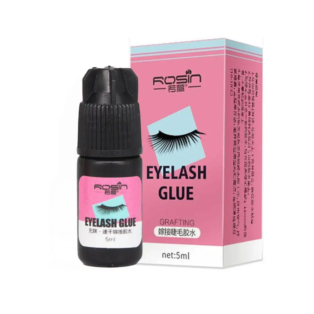 5ml wasserdichter Wimpern verlängerung kleber langlebiger Pfropf wimpern kleber schnell trocknender Kleber schwarzer Kleber kein reizendes Make-up