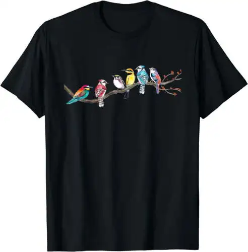 Birds On A Branch - Birding Bird Watching Bird Watcher T-Shirt Black