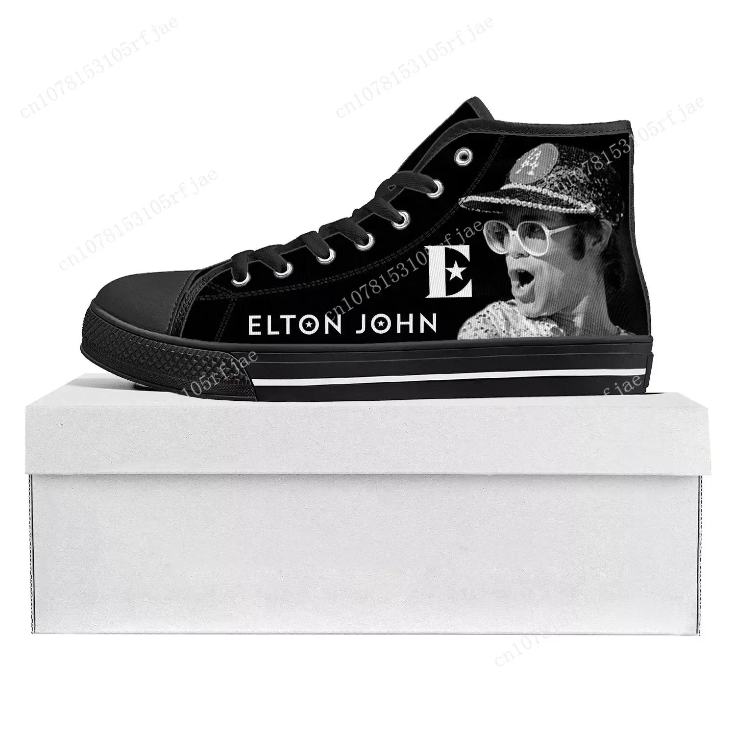 Elton John Rock Singer High Top Sneakers Teenager Mens Womens Good Quality Canvas Goodbye Yellow Brick Road Casual Couple Shoes