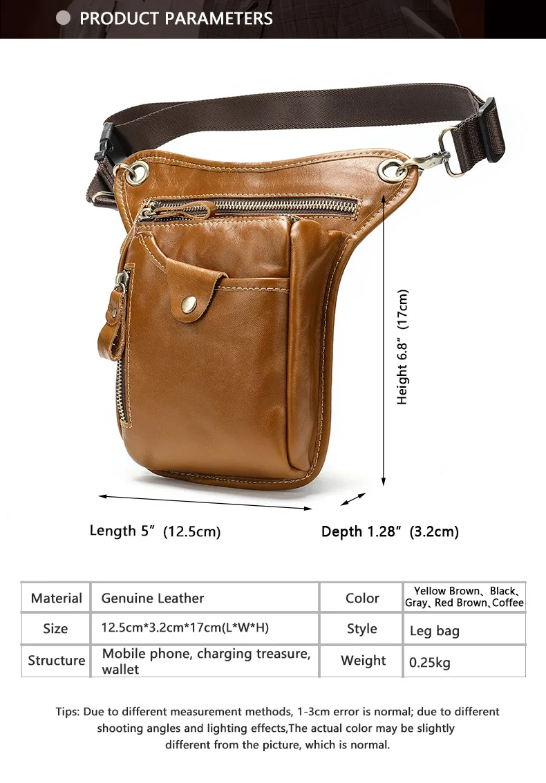 Men Genuine Leather Waist Packs Fanny Pack Belt Bag Phone Pouch Mini Travel Chest Bag Male Small Crossbody Bag Leather Pouch