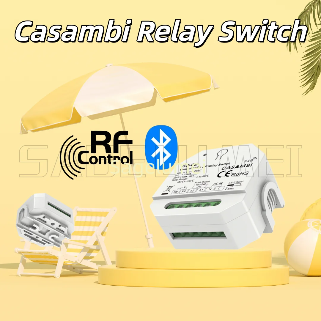 

НОВОЕ приложение SKYDANCE SS-CB 100–240 В переменного тока, релейный переключатель Casambi Bluetooth + RF, можно установить на рейке или в стандартной настенной распределительной коробке