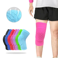 1 Pair Children Teens Basketball Knee Pads Sports Honeycomb Anti-Collision Knee Protection for Tennis Cycling Dance Knee Sleeves