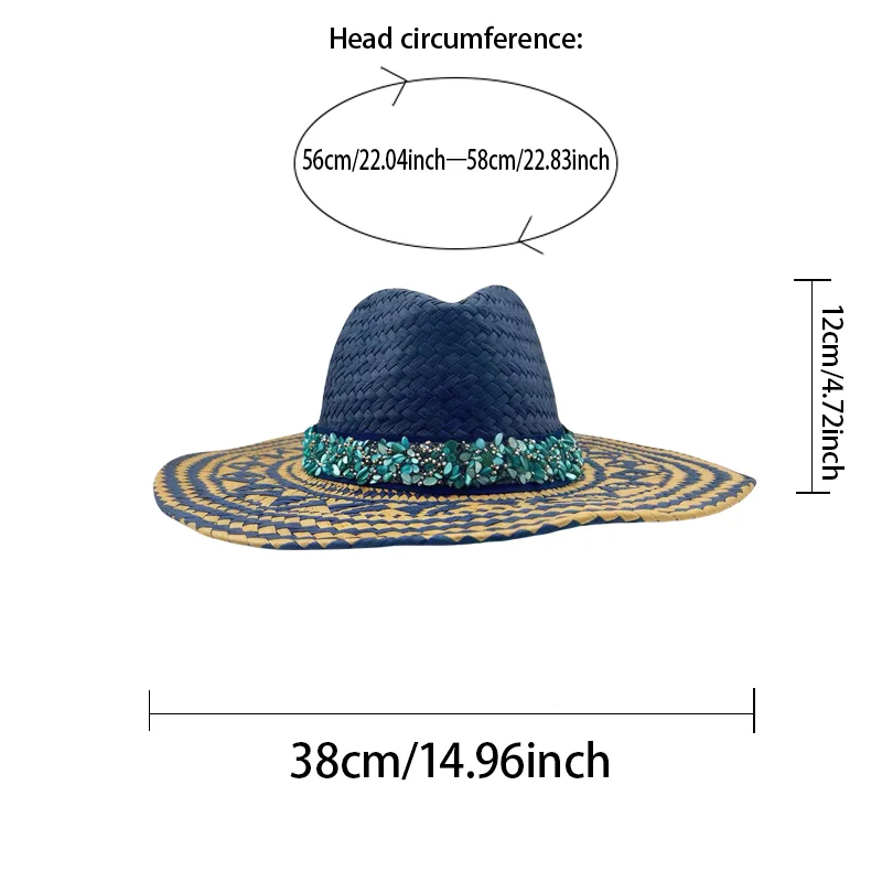 HongLuan Beach Cappello da cowboy vintage in paglia da uomo per cappello da cowboy, accessori da cowboy e cappelli da cowgirl per donna adulta