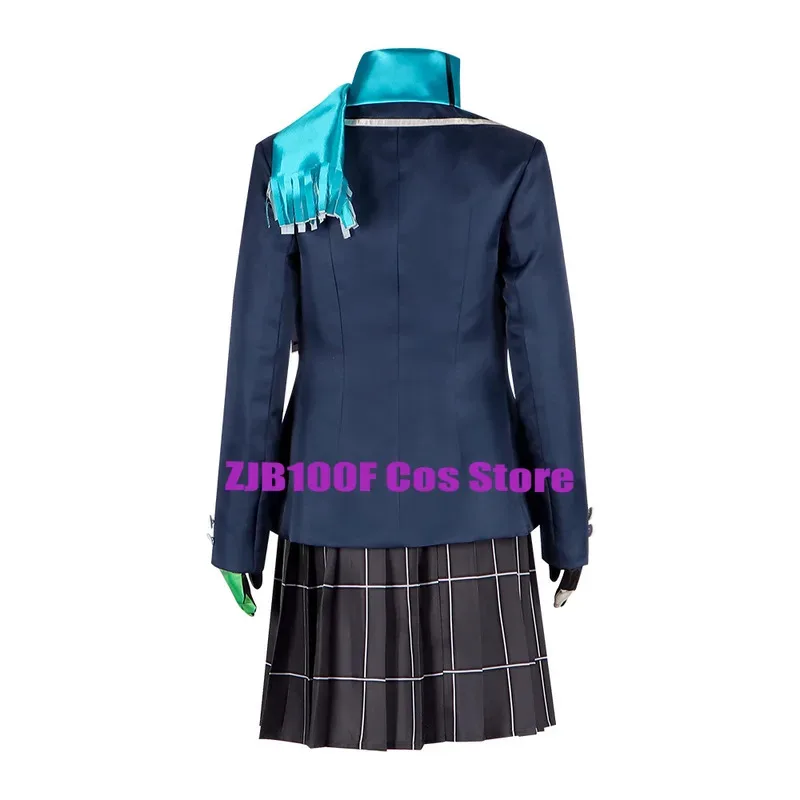 Sky01 Sunaokami Shiroko 코스프레 애니메이션 블루 아카이브 의상 학교 JK 유니폼 가발 모자를 쓰고 있죠 귀 세트 할로윈 파티 복장 foSd01$
