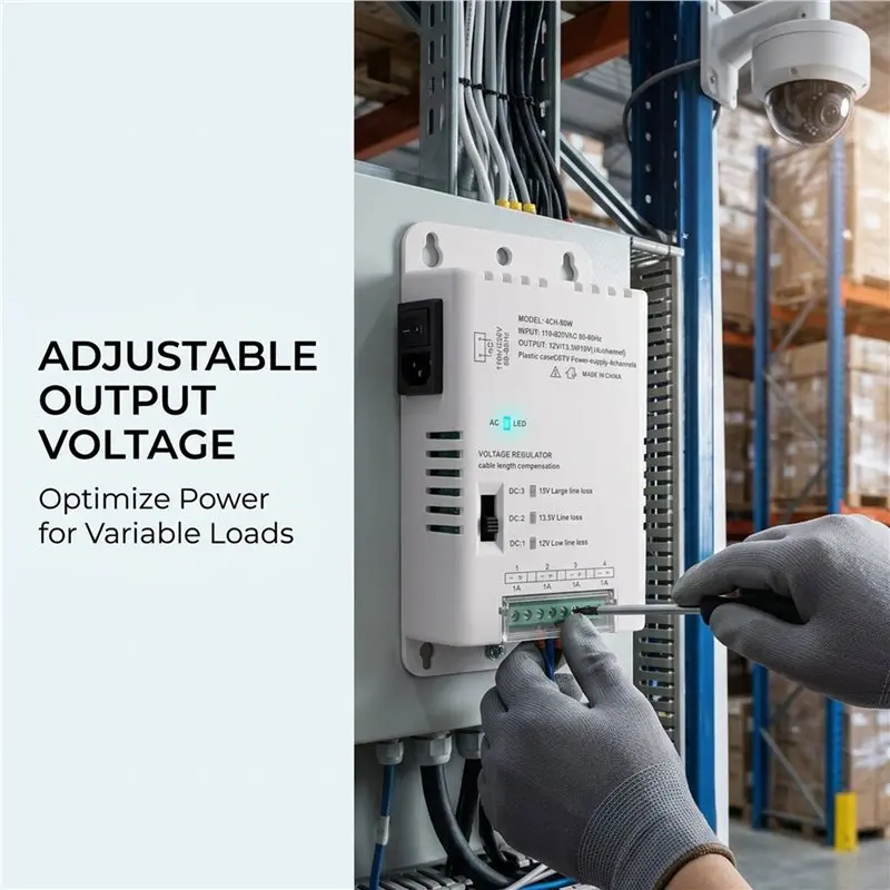 [B17B!】 Security Camera Power Supply 110-230VAC Input To 12V-13.8-15VDC Output Adapter EU PLUG Power Distribution Unit
