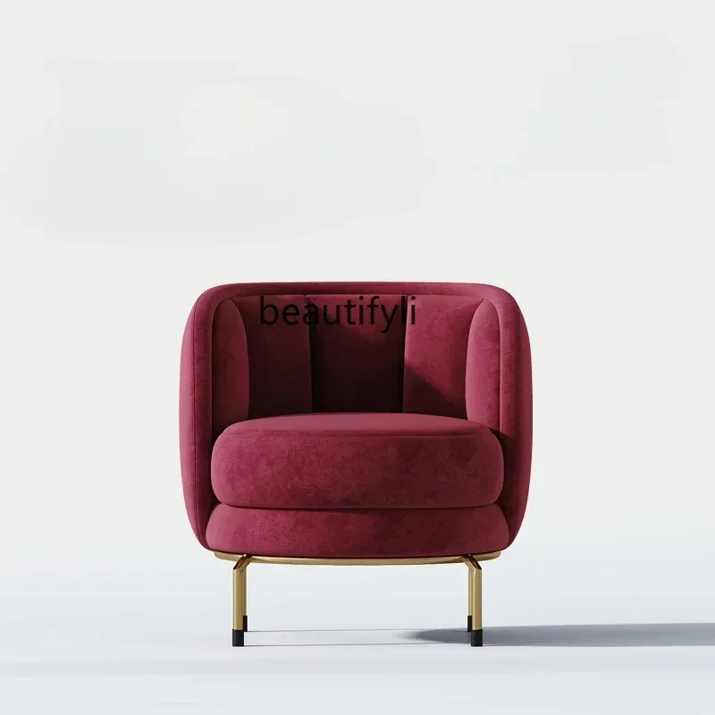 

D25Light Luxury Leisure Chair Living Room Modern Simple Personality Designer Model Sofa Hotel Wingback ChairSSS