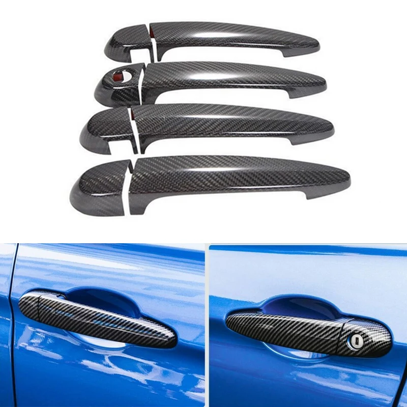 For BMW E90 E92 E93 E87 F20 F21 F32 F33 F36 X1 X2 X3 X4 X6 Carbon Fiber Style Exterior Door Handle Cover Trim LHD Accessories