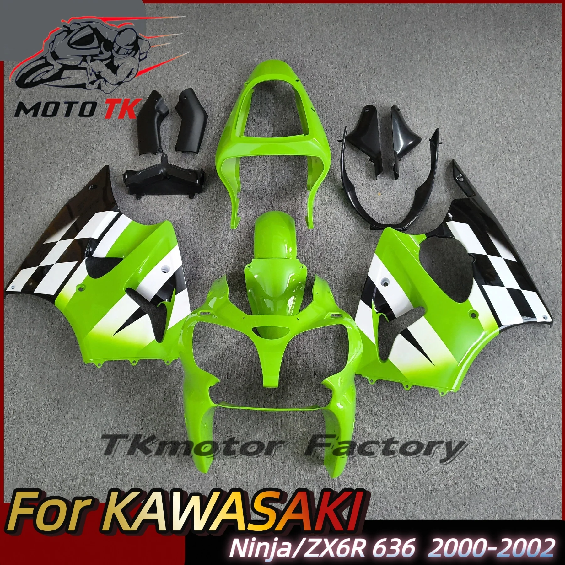 Multiple Choice Motorcycle Fairing Kits For Kawasaki Ninja ZX-6R ZX 6R ZX6R 636 2000 2001 2002 White Black Bodywork Set