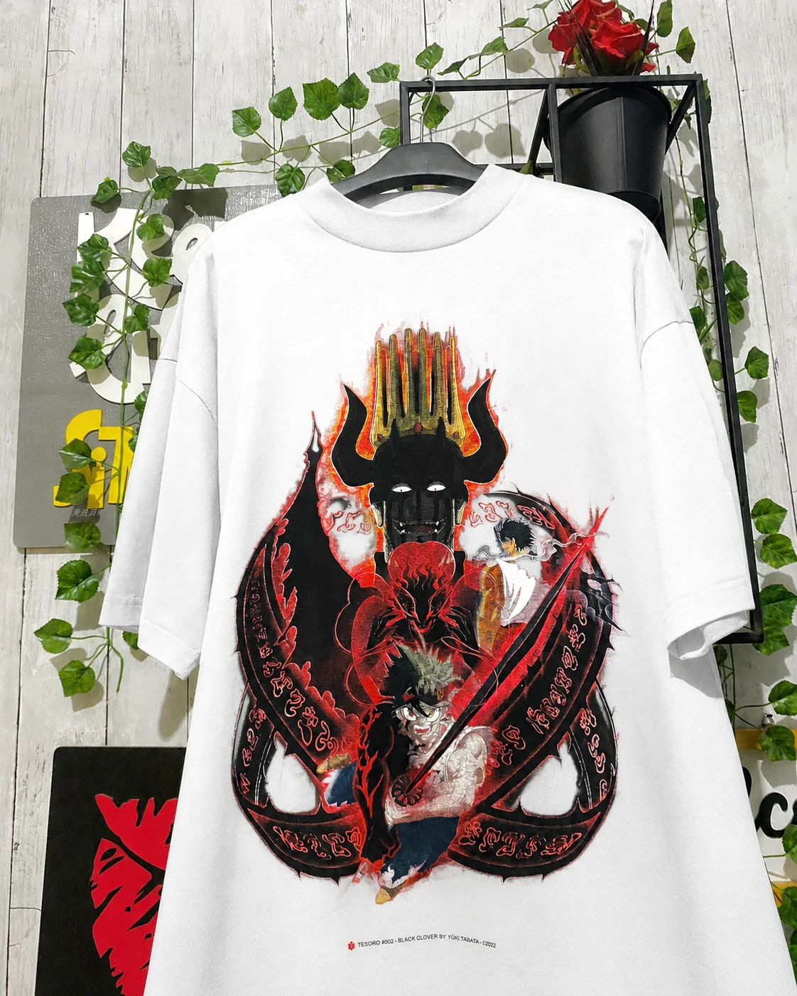 Black Clover Anime Asta Demon Form Graphic Printed T-shirt Men and Women Summer Harajuku Casual Versatile Short-sleeved Top view 2