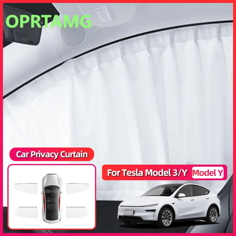 

2025 для Tesla Model Y Model 3 Автомобильная занавеска Оновление модели 3 Занавеска для конфиденциальности Растягивающийся солнцезащитный козырек Оптовая модификация автомобиля