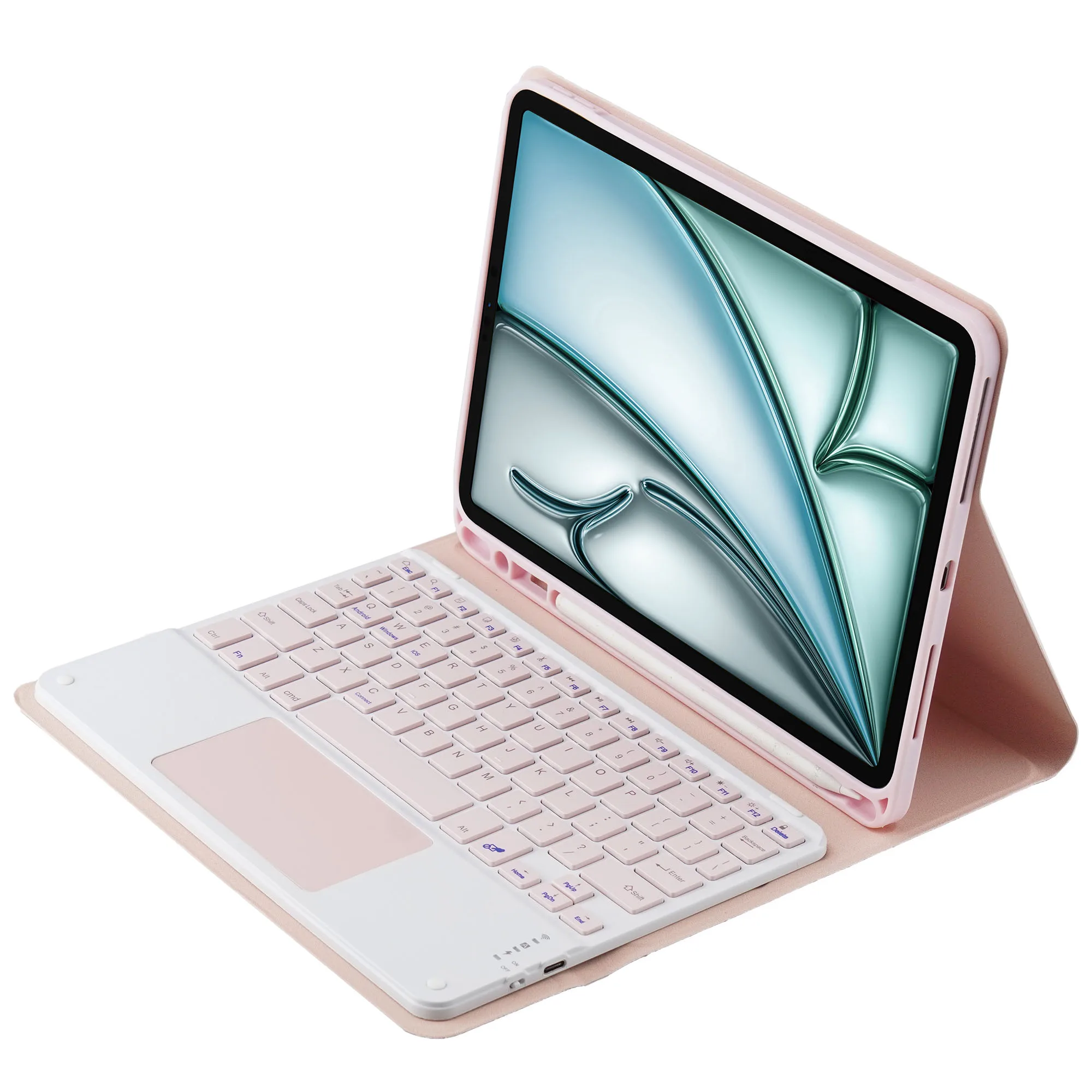 حافظة هواء IPad مع لوحة مفاتيح ، Pro 11 ، M2 ، 4 ، الجيل الأول ، الهواء ، الجيل الخامس ، الجيل الرابع ، 3 أجهزة اتصال ، 11 بوصة