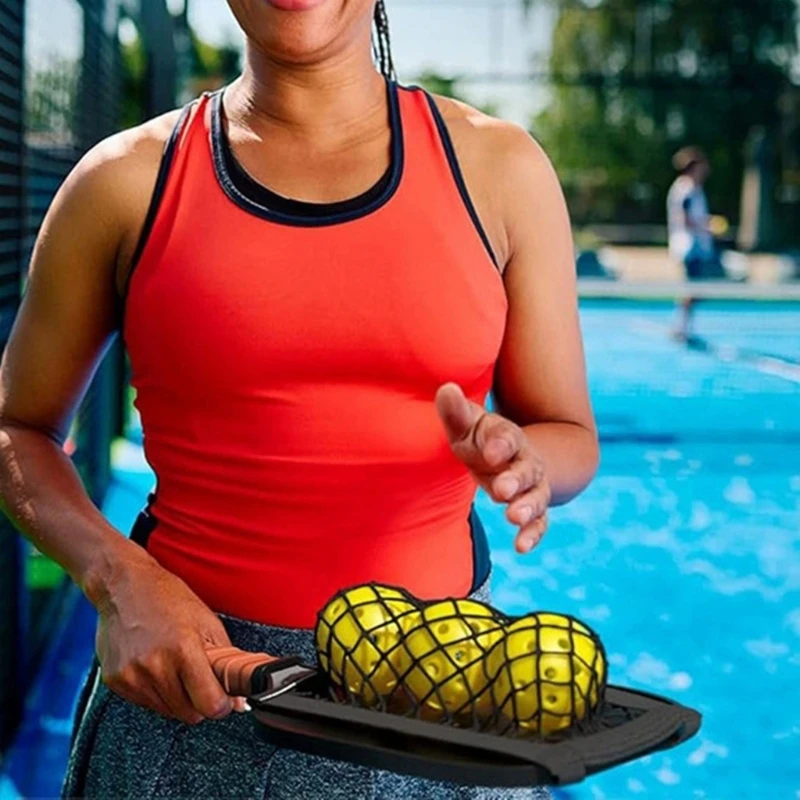 

Pickleballs Ball Holder with Clips Light Weight Mesh Pickleballs Carrying Bag Pickleballs Paddles Attachment Carriers