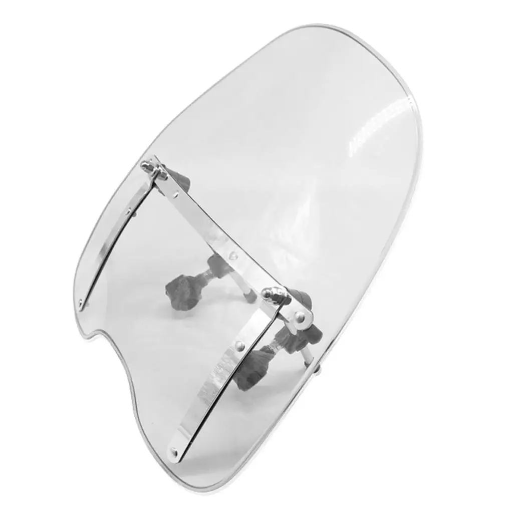 

Universal Motorcycle Fairing Windshield Shield Deflector Screen 19x17 Inch (Clear)