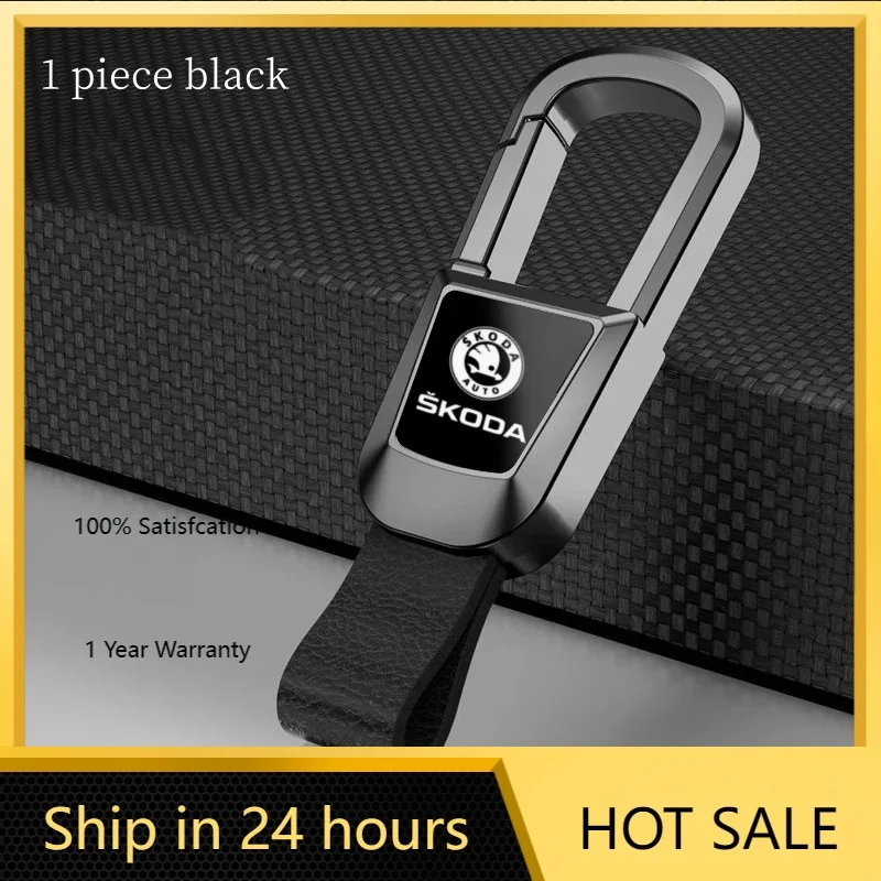 

2026 Hot Car Sticker NEW car keychain Alloy Key chain leather key ring For Skoda Octavia Superb Fabia Kamiq Karoq Kodiaq Scala