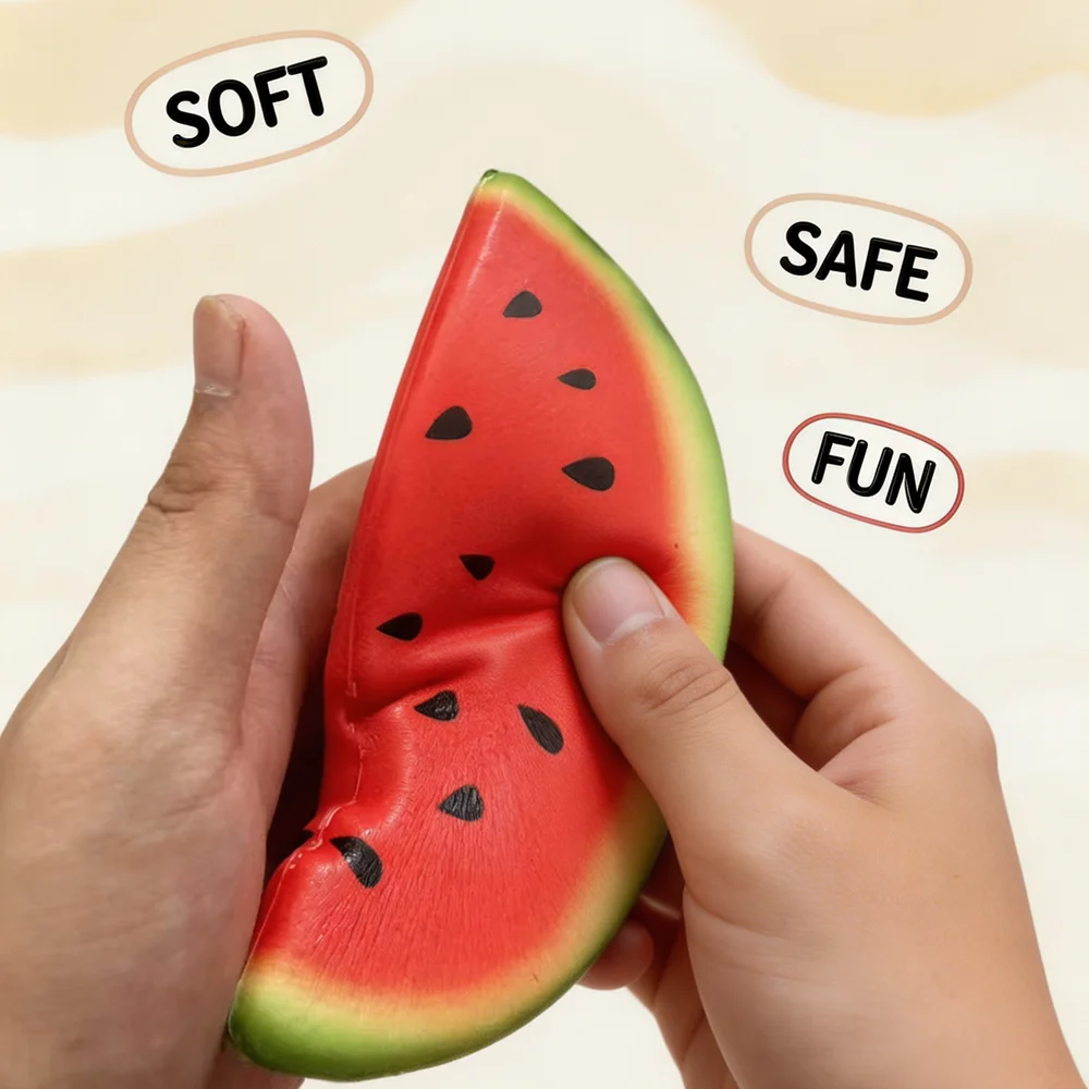 1/2/3 Stück Simulations-Wassermelonen-Quetschspielzeug, langsam zurückfederndes Frucht-Stressabbau-Spielzeug, Dekoration für Erwachsenenpartys, Geschenk, Quetschspielzeug – Detail 4