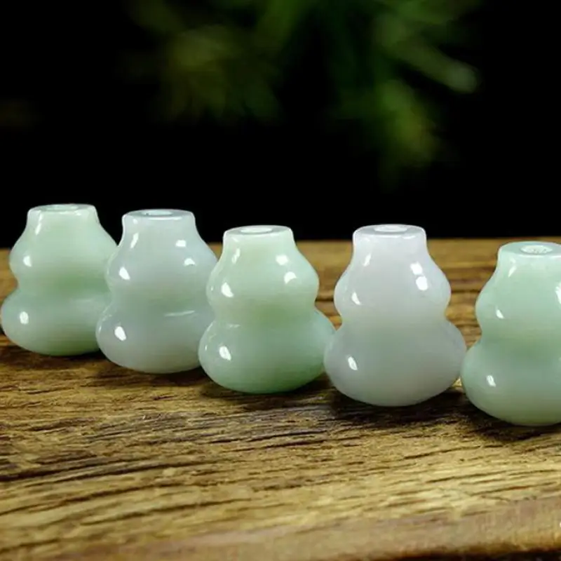 10-13mm Genuine Myanmar Grade A Jadeite Jade Gourd Beads For Jewelry Making Diy Bracelet Necklace Burma Jade Bead Accessories