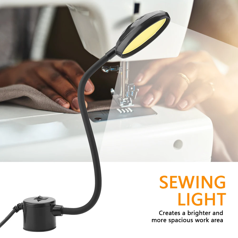 Flexible LED Sewing Machine Light Magnetic Base COB LED COB Work Lamp Energy Saving Plug Powered Sewing Machine Lamp