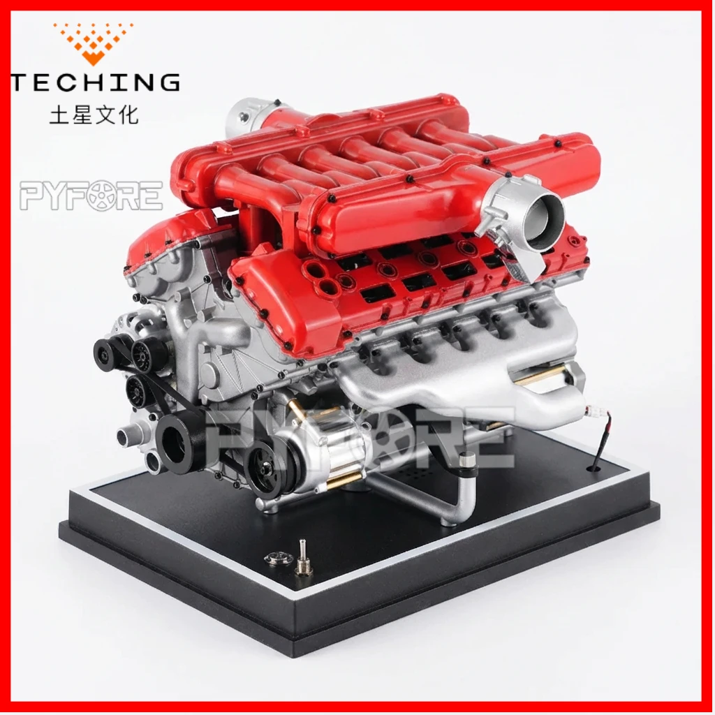 

TECHING DM109 V12 Модель двигателя Цельнометаллический комплект для сборки «сделай сам» 800 + шт. Механический физический эксперимент Игрушка для взрослых Подарочная коллекция