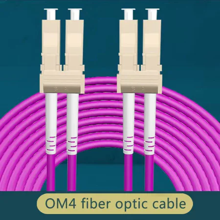 10G OM3 OM4 Glasfaser-Patchkabel (Carrier Grade) LC UPC zu LC UPC Duplex 2,0mm 50/125μm 100Gbps Multimode Riser